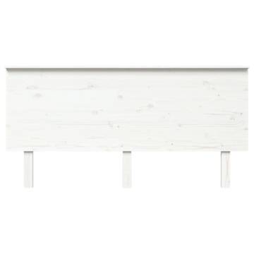 Bed Headboard White 164x6x82.5 cm Solid Wood Pine