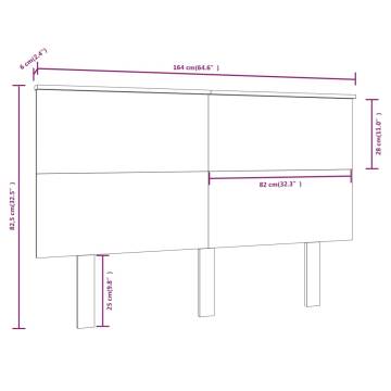 Bed Headboard White 164x6x82.5 cm Solid Wood Pine