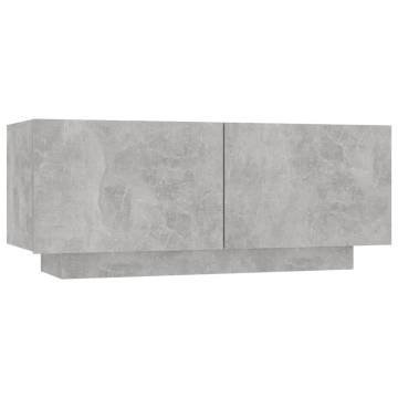 TV Cabinet Concrete Grey 100x35x40 cm Engineered Wood