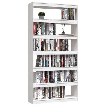 Book Cabinet/Room Divider White 100x30x200 cm Solid Pinewood