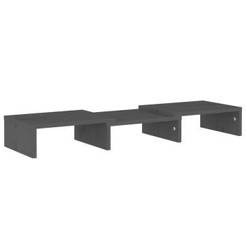 Monitor Stand Grey 60x24x10.5 cm Solid Wood Pine