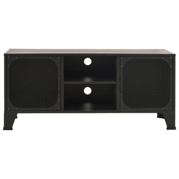 TV Cabinet Grey 105x36x47 cm Metal and MDF