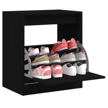 Shoe Cabinet Black 60x42x69 cm Engineered Wood