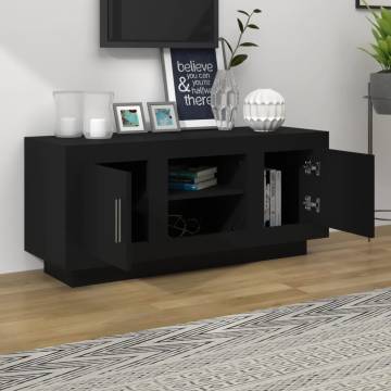 TV Cabinet Black 102x35x45 cm Engineered Wood