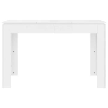 Dining Table High Gloss White 120x60x76 cm Engineered Wood