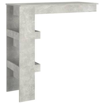 Wall Bar Table Concrete Grey 102x45x103.5 cm Engineered Wood