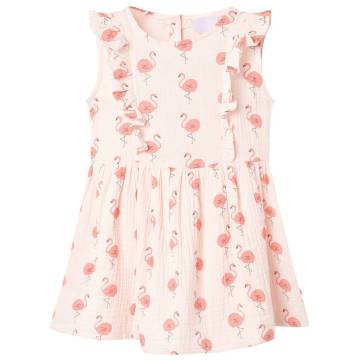 Kids' Dress with Ruffles Soft Pink 104