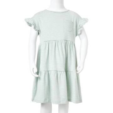 Kids' Dress with Ruffle Sleeves Mint 140