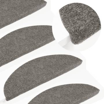 Stair Mats Self-adhesive 10 pcs Grey 56x17x3 cm