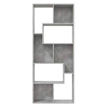 Book Cabinet Concrete Grey 67x24x161 cm Engineered Wood