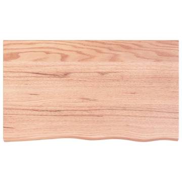 Bathroom Countertop Light Brown 100x60x(2-6)cm Treated Solid Wood