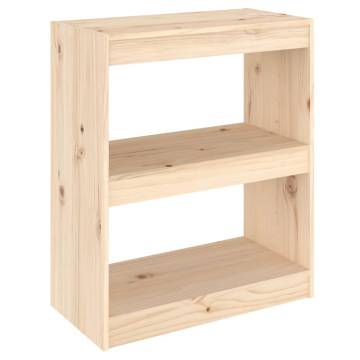 Book Cabinet/Room Divider 60x30x71.5 cm Solid Wood Pine