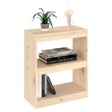 Book Cabinet/Room Divider 60x30x71.5 cm Solid Wood Pine