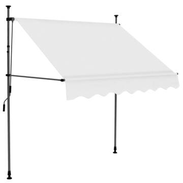 Manual Retractable Awning with LED 100 cm Cream