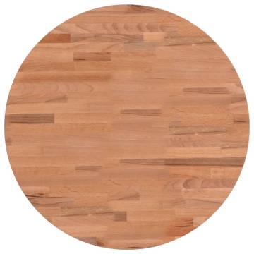 Table Top Ø50x1.5 cm Round Solid Wood Beech