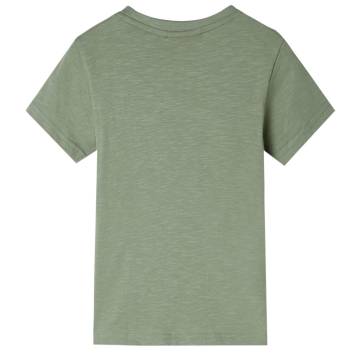 Kids' T-shirt with Short Sleeves Light Khaki 92