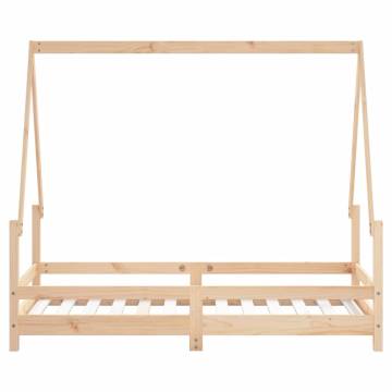 Kids Bed Frame 80x160 cm Solid Wood Pine