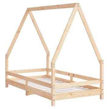 Kids Bed Frame 80x160 cm Solid Wood Pine