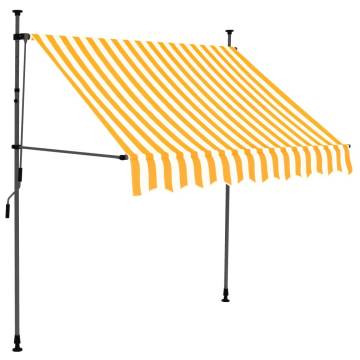 Manual Retractable Awning with LED 100 cm White and Orange