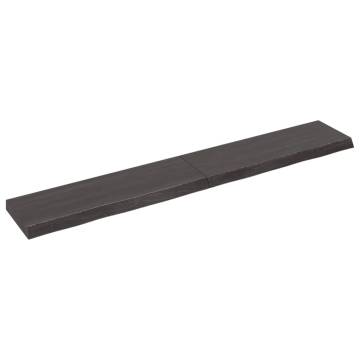 Bathroom Countertop Dark Brown 180x30x(2-6) cm Treated Solid Wood