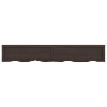 Bathroom Countertop Dark Brown 180x30x(2-6) cm Treated Solid Wood