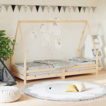 Kids Bed Frame 80x200 cm Solid Wood Pine