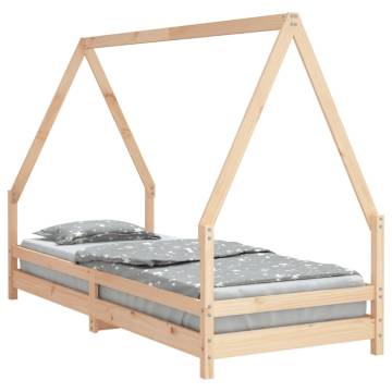 Kids Bed Frame 80x200 cm Solid Wood Pine