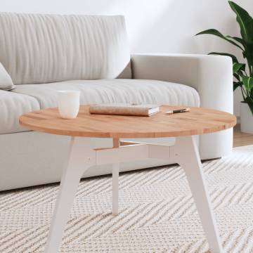 Table Top Ø70x1.5 cm Round Solid Wood Beech