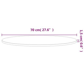 Table Top Ø70x1.5 cm Round Solid Wood Beech