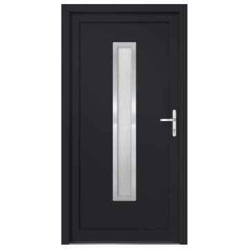 Front Door Anthracite 88x200 cm PVC