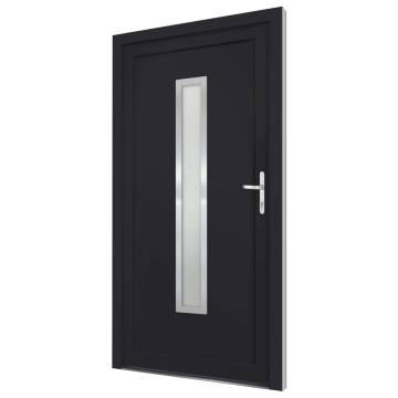 Front Door Anthracite 88x200 cm PVC