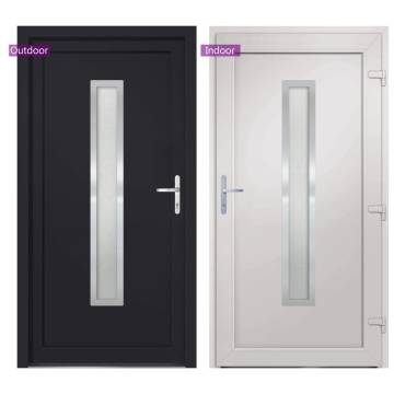 Front Door Anthracite 88x200 cm PVC