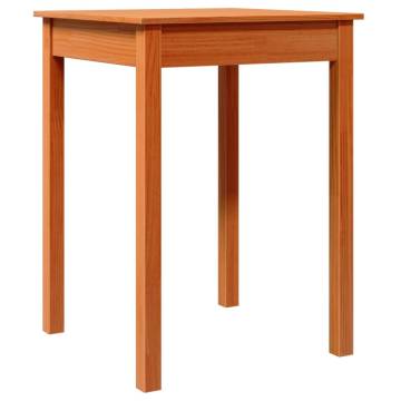 Dining Table Wax Brown 55x55x75 cm Solid Wood Pine