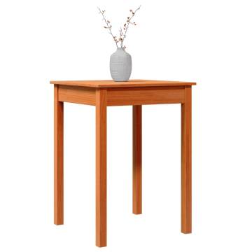 Dining Table Wax Brown 55x55x75 cm Solid Wood Pine