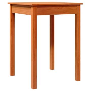 Dining Table Wax Brown 55x55x75 cm Solid Wood Pine