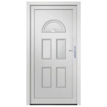 Front Door White 88x200 cm PVC