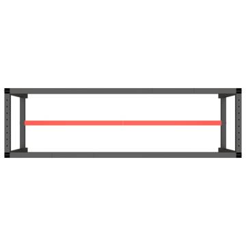 Work Bench Frame Matte Black and Matte Red 170x50x79 cm Metal