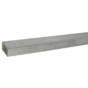 Garden Fence Posts 40 pcs Silver 220 cm Steel