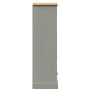 Bookcase VIGO Grey 60x35x114.5 cm Solid Wood Pine