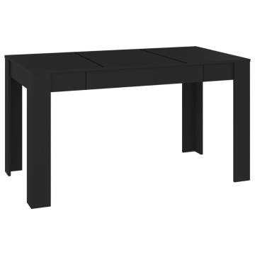 Dining Table Black 140x74.5x76 cm Engineered Wood