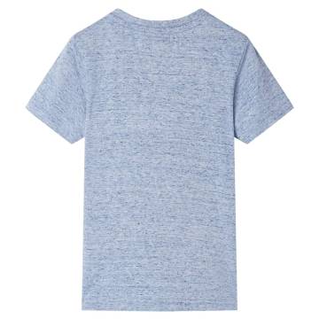 Kids' T-shirt with Short Sleeves Blue Melange 116