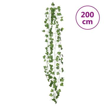 Artificial Ivy Garlands 24 pcs Green 200 cm