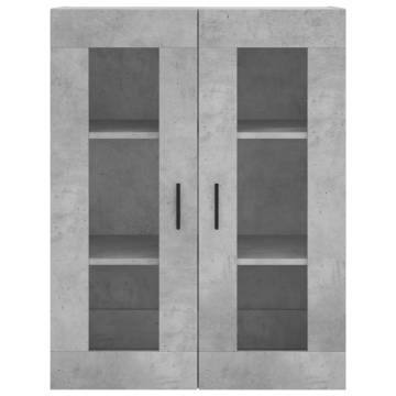 Wall Mounted Cabinets 2 pcs Concrete Grey Engineered Wood