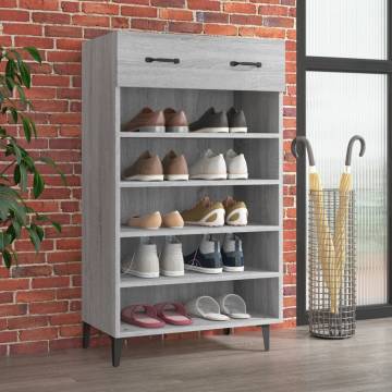 Shoe Cabinet Grey Sonoma 60x35x105 cm Engineered Wood