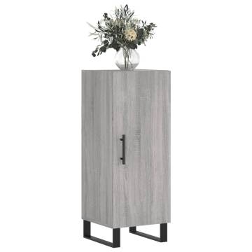 Sideboard Grey Sonoma 34.5x34x90 cm Engineered Wood