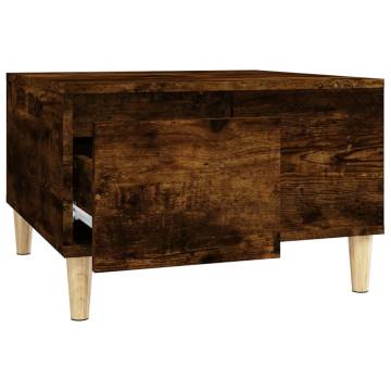 Coffee Table Smoked Oak 55x55x36.5 cm Engineered Wood