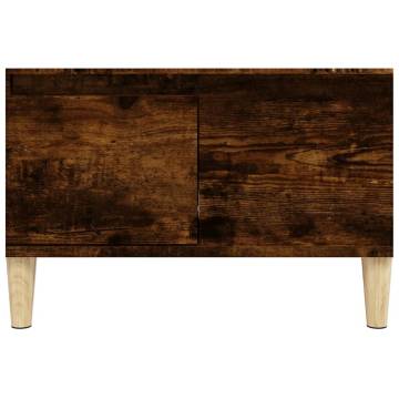 Coffee Table Smoked Oak 55x55x36.5 cm Engineered Wood