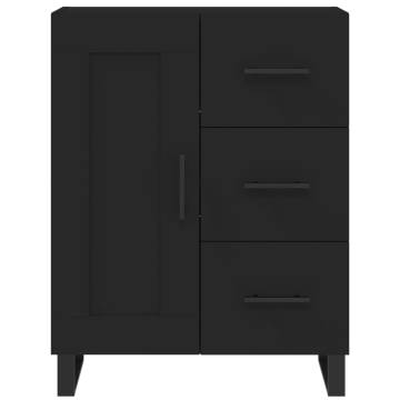 Highboard Black 69.5x34x180 cm Engineered Wood