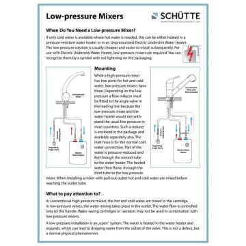 SCHÜTTE Sink Mixer FALCON Low Pressure Chrome