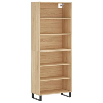 Highboard Sonoma Oak 69.5x32.5x180 cm Engineered Wood